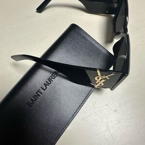 NEW Saint Laurent YSL Logo Statement Sunglasses